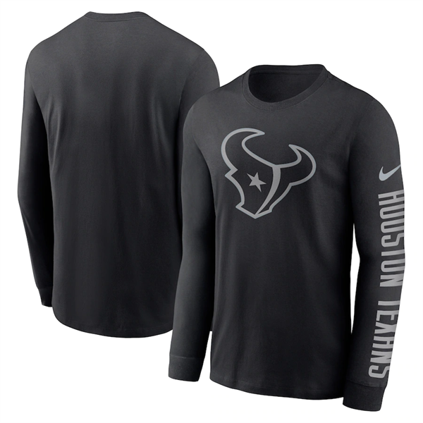 Men's Black Houston Texans Long Sleeve T-Shirt